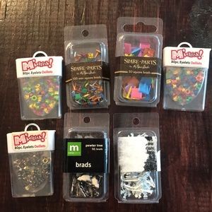 Assorted set of Scrapbooking Brads/Eyelets